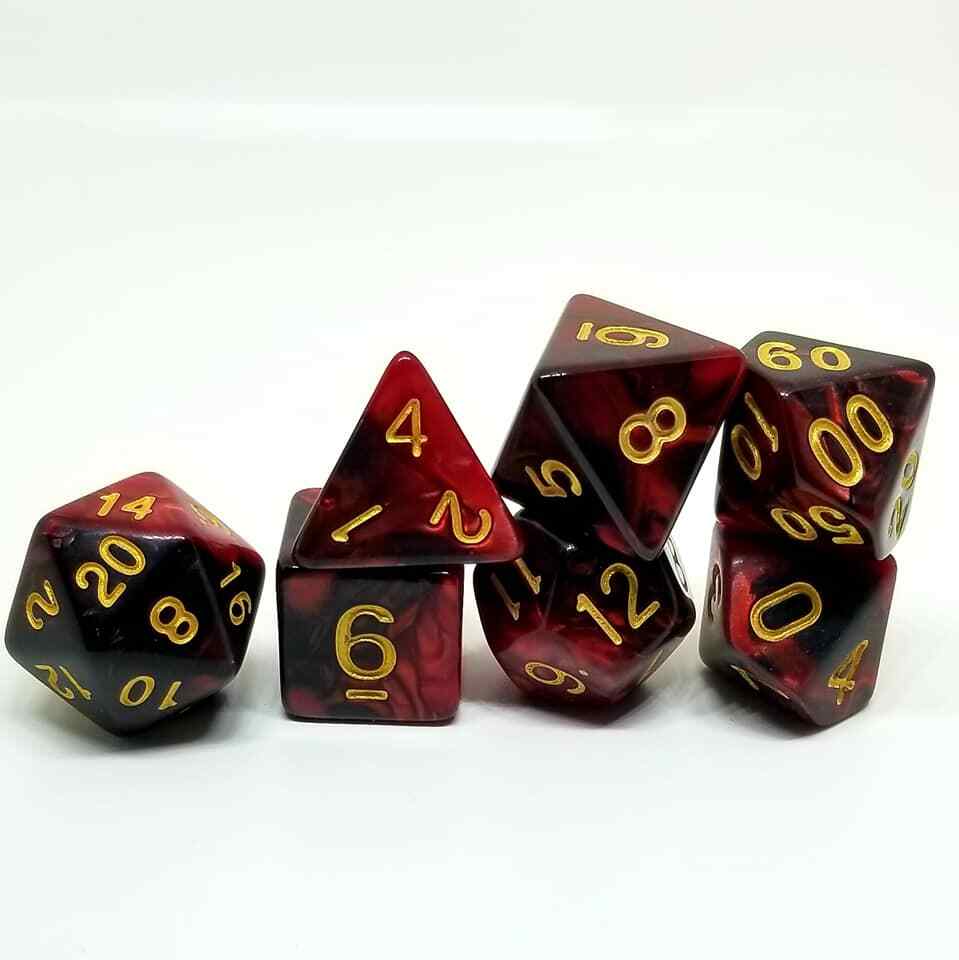 Blood Prince Dice Set Polyhedral DND Dungeons and Dragons Pathfinder