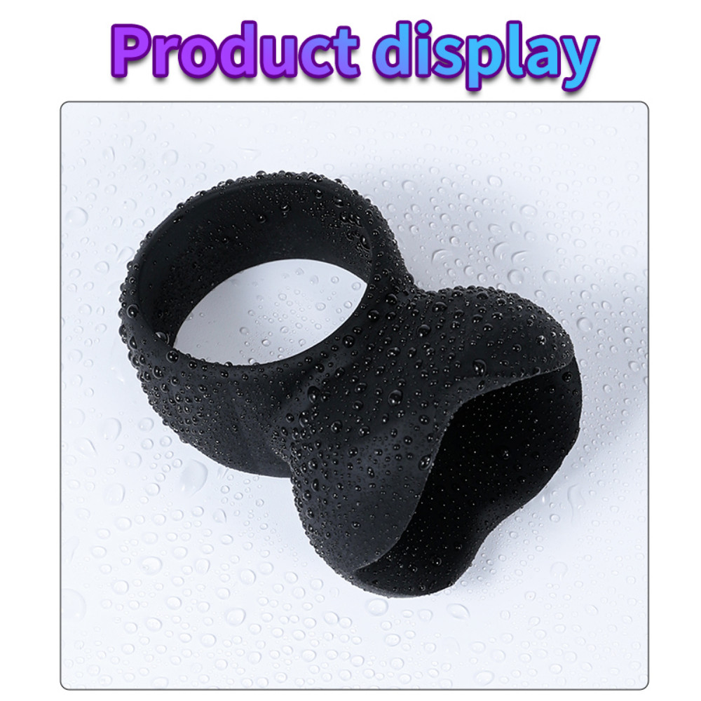 Silicone Ball Stretcher Enhancer Squeeze Scrotum Testicle Ring Delay Ejaculation