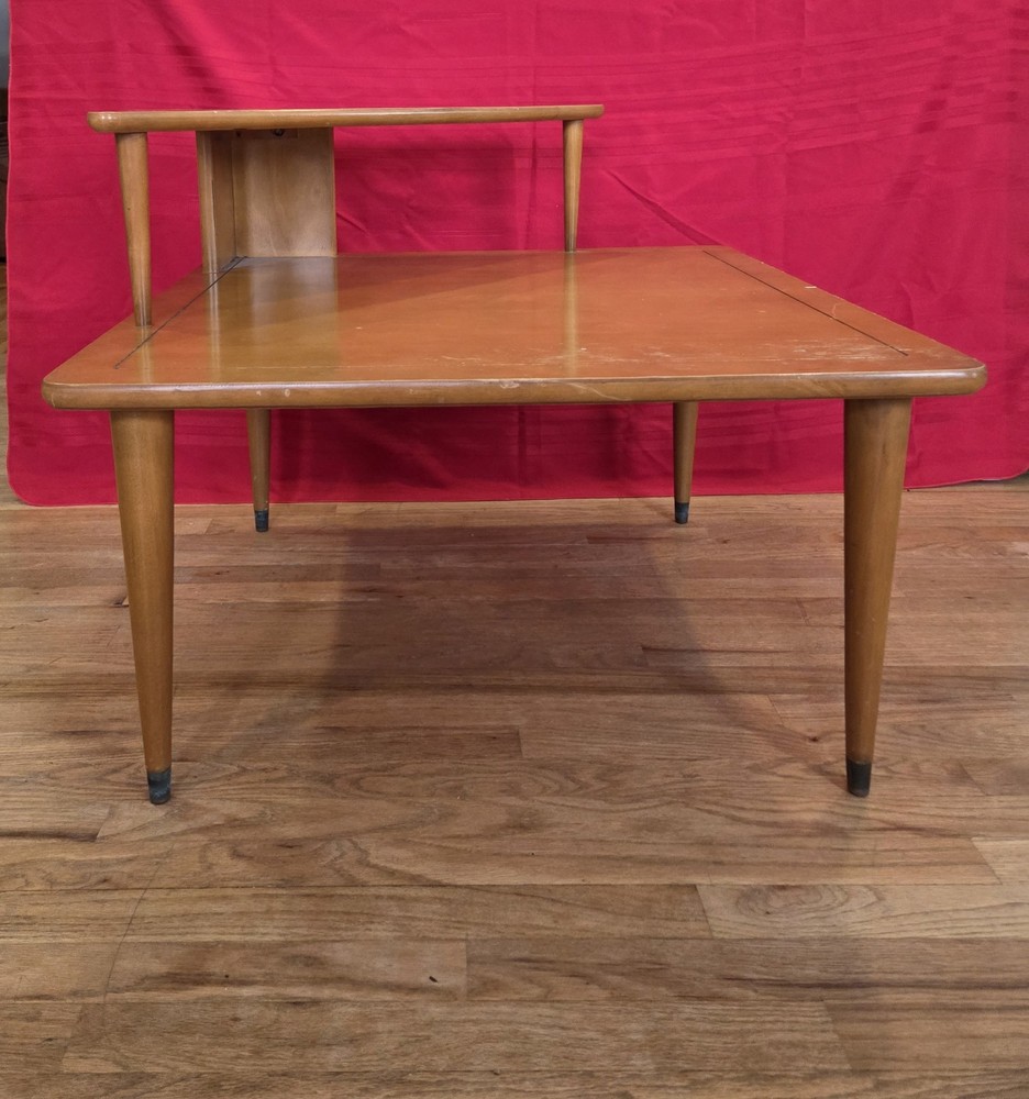Mid century modern two-tier corner table table