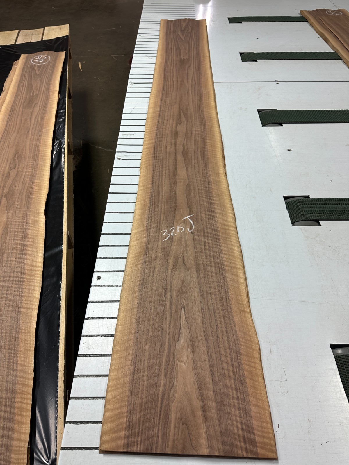 Walnut Raw Wood Veneer 2 sheets 103'' x 11'' 320J