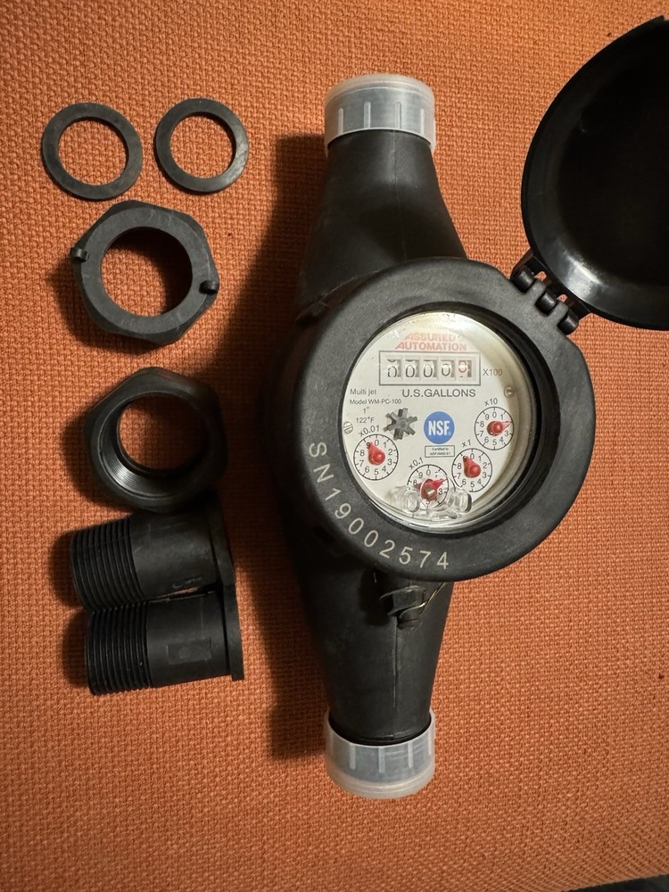 WM-PC-100 Series Plastic Water Meter 1"