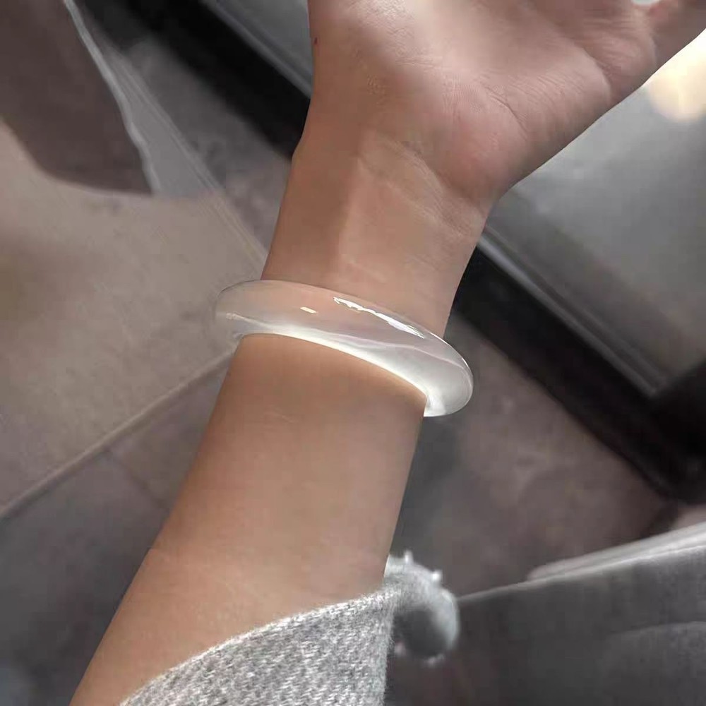Natural White Moonstone Agate Bracelet