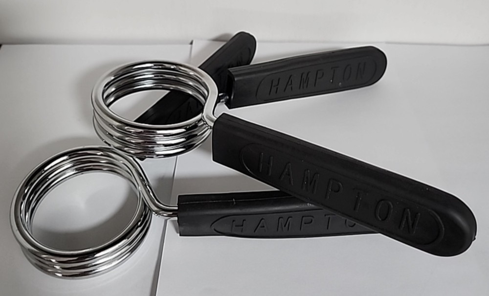 HAMPTON Barbell 2" Spring Clip Collars = Set of 2