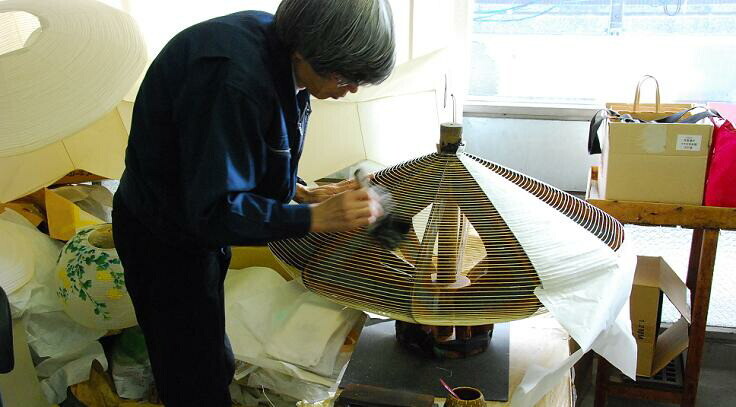 Isamu Noguchi AKARI 21A Pendant Lamp Shade and Frame Set W660mm H290mm (φ660mm)