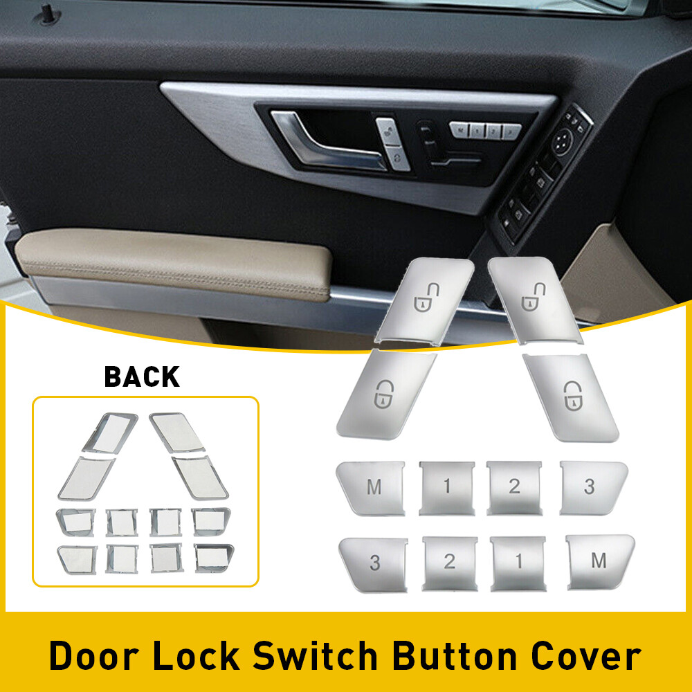 Fit Mercedes Benz C-Class W204 E-Class W212 Window switch Button Cover Trim 12PC
