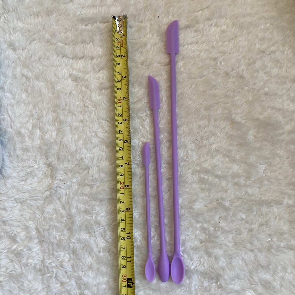 Long handle silicone spatula set