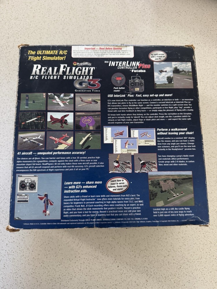 Great Planes Real Flight R/C Flight Simulator G3 Interlink Controller Only