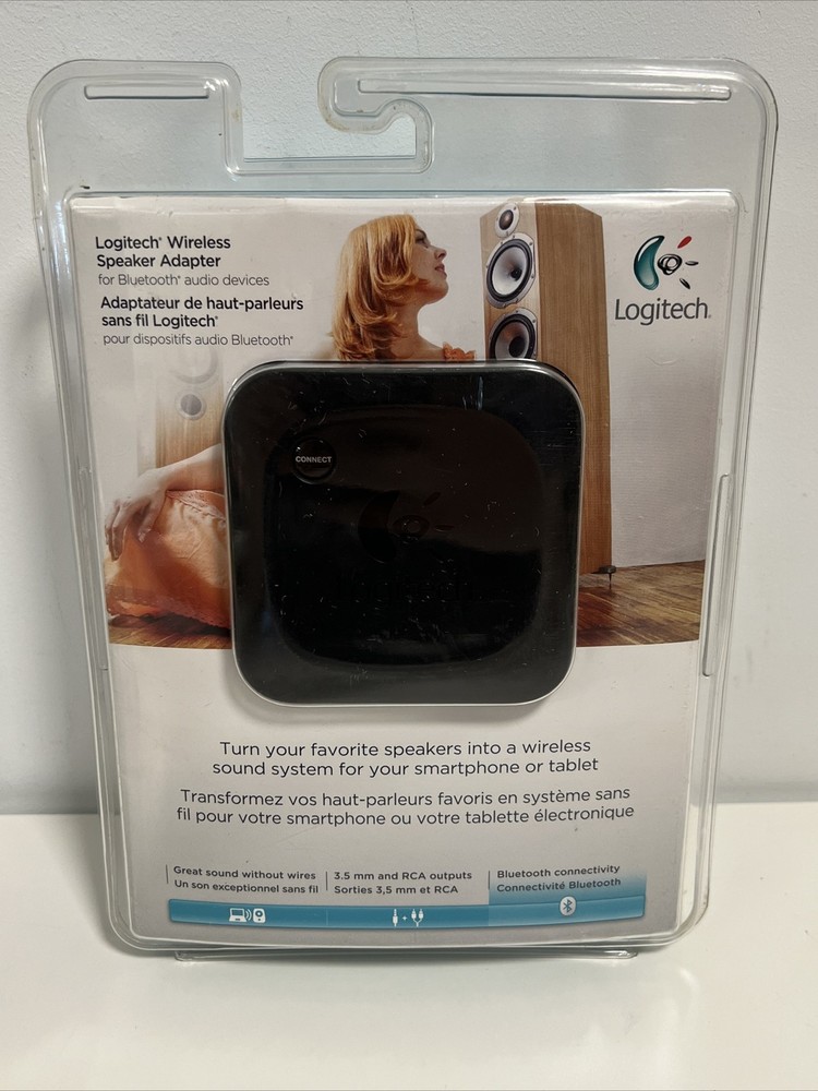 New Logitech Wireless Bluetooth Speaker Adapter Black Sealed 980-000540