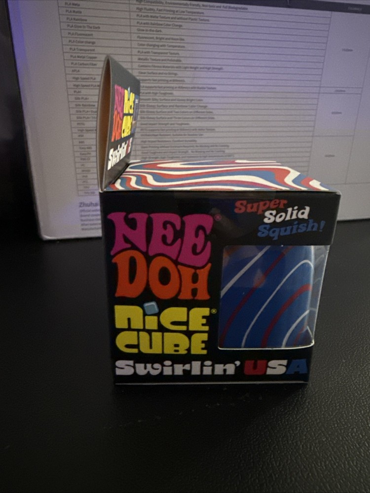 NEEDOH Nice Cube Swirlin' USA Super Solid Squish NEW