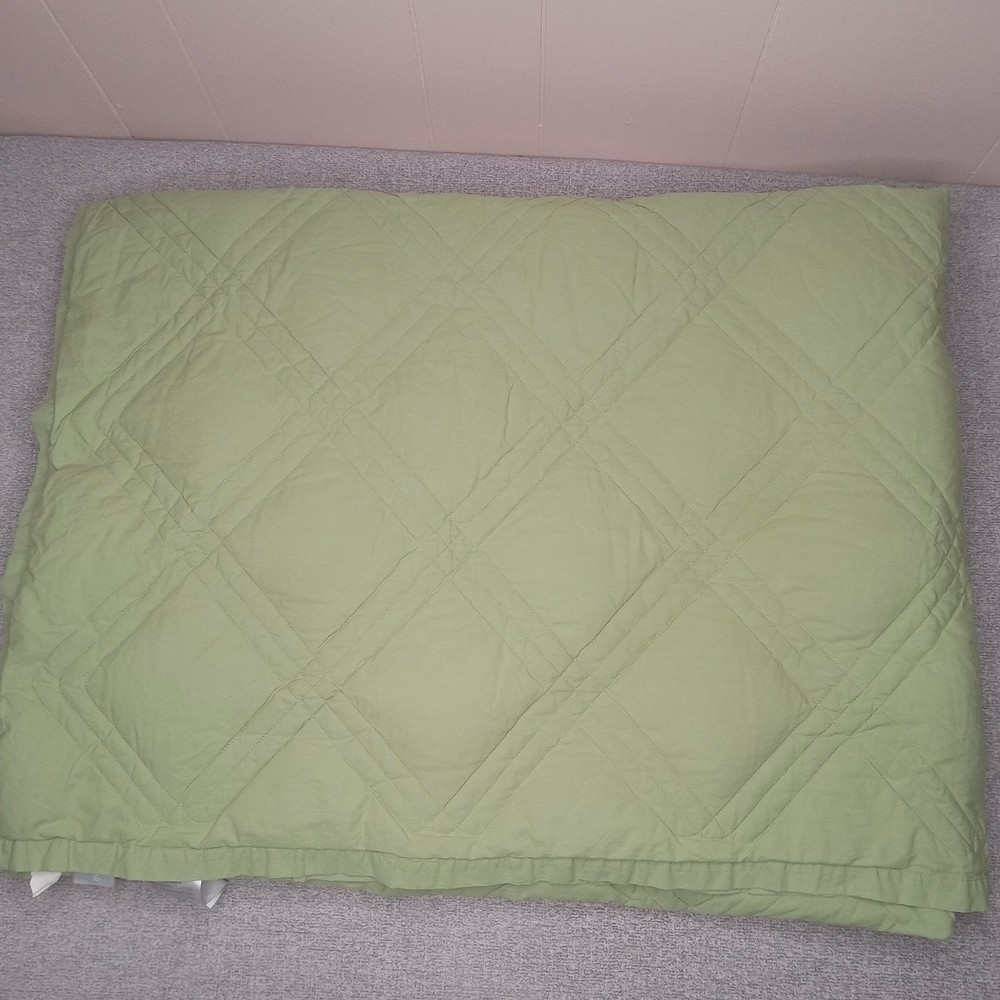 Lands' End Twin Green Feather Down Comforter