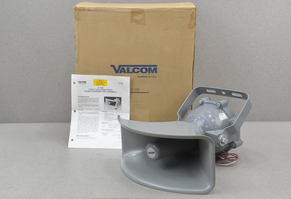 Valcom V-1039 Explosion Proof Paging Horn/Amplifier Assembly & Mounting Bracket