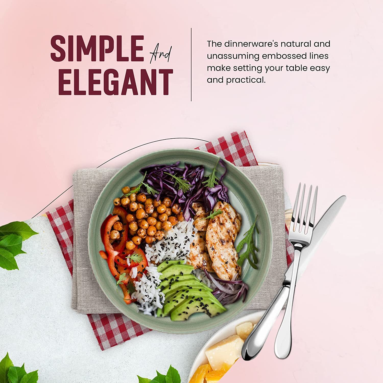 American Atelier Large Pasta Bowls Set of 4-40 oz - Green/Light Blue/Blush