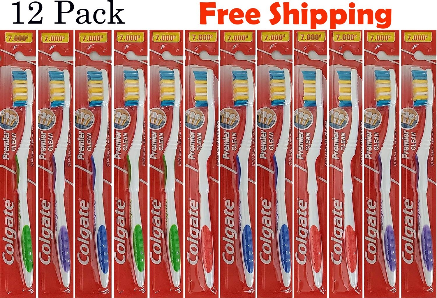 Colgate Toothbrushes Premier Extra Clean ( 12 Toothbrushes) Medium Hard