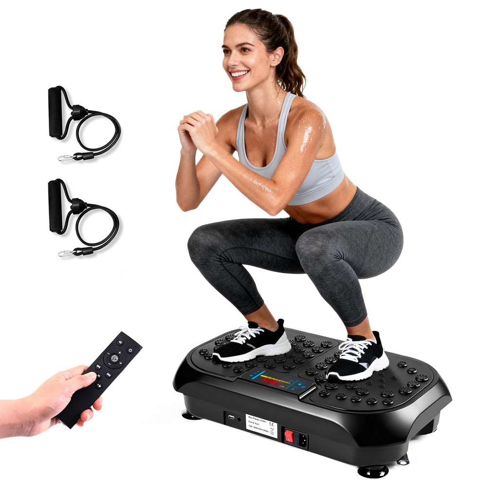Vibration Plate Exercise Machine, Vibrating Plate for Lymphatic Drainage, Ful...