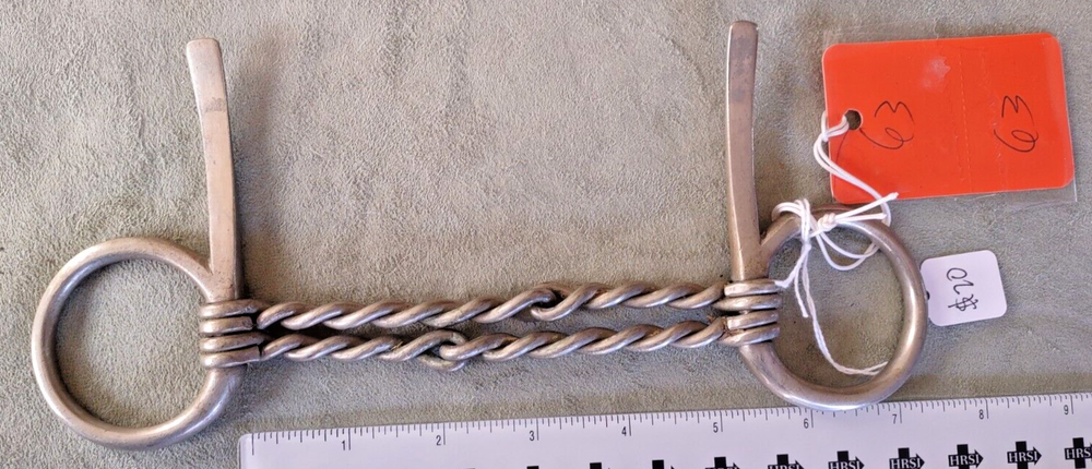 5" Double Twisted Half Cheek Brass Bit (box 63)