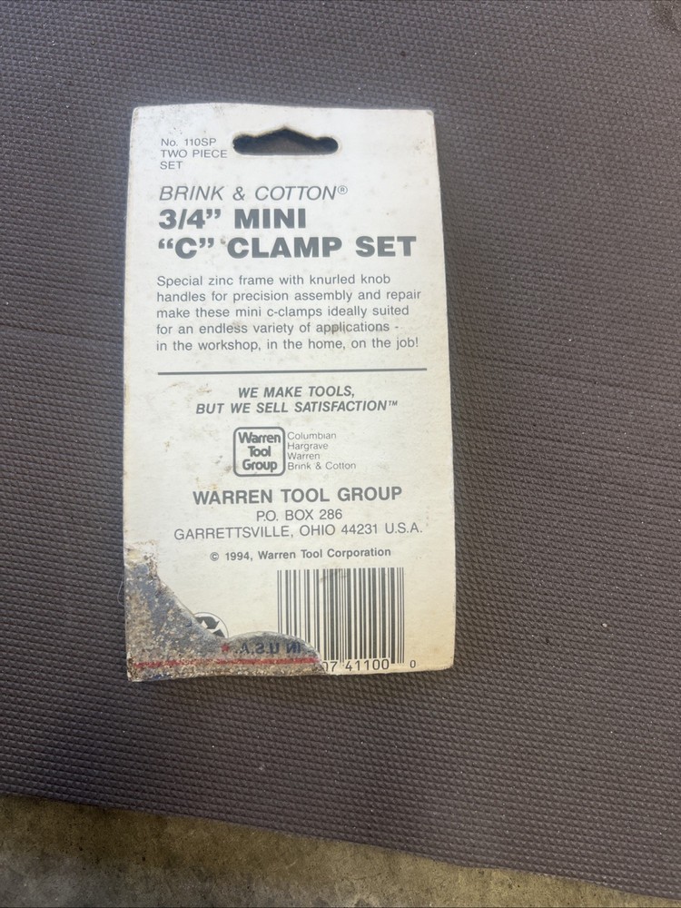 brink &cotton 3/4 Mini clamps