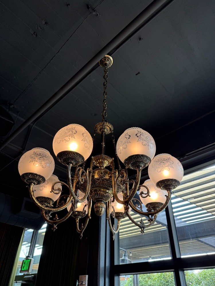Italian Antique Solid Brass Chandelier
