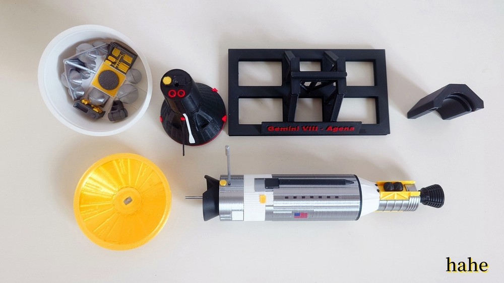 1/72/48 Gemini Spacecraft - Agena Finished Static Model 3D Printed Display Model