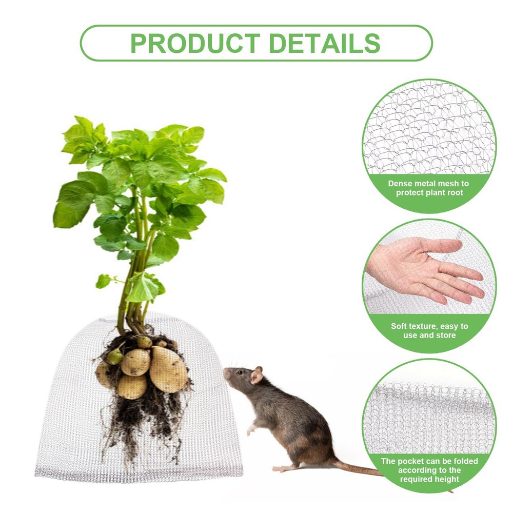 6 Pack Root Guard Baskets Stainless Mesh Cages 1/3/5 Gallon Gopher Protect