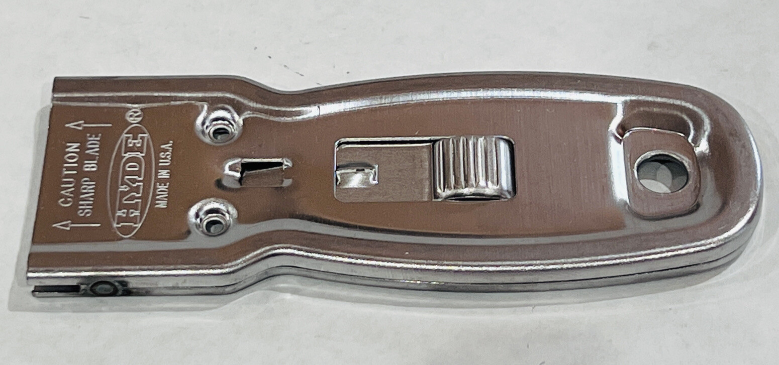 Hyde Razor Blade Glass Scraper # 13050 Delta Heavy Duty Metal Single Edge