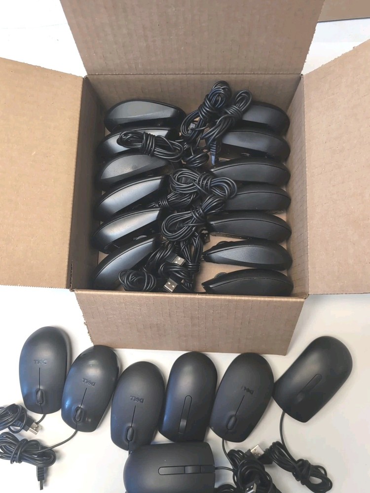 Dell Wired USB USED Mouse "LOT OF 20"