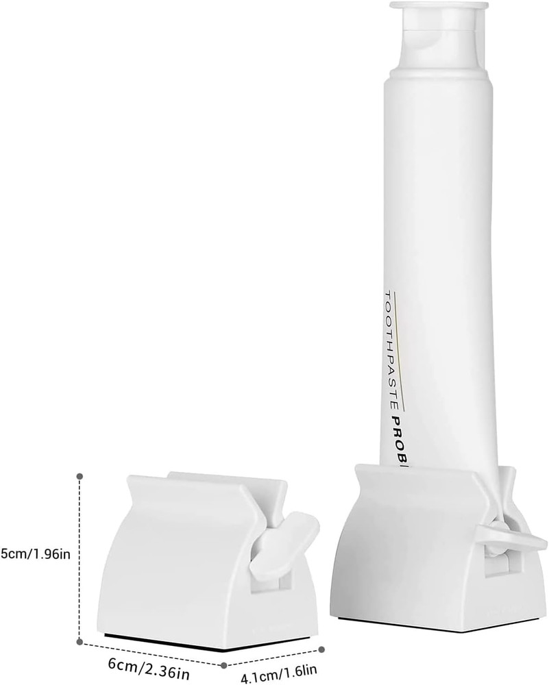 2Pcs-Rolling Tube Toothpaste Squeezer Toothpaste Seat Holder Stand for Bathroom