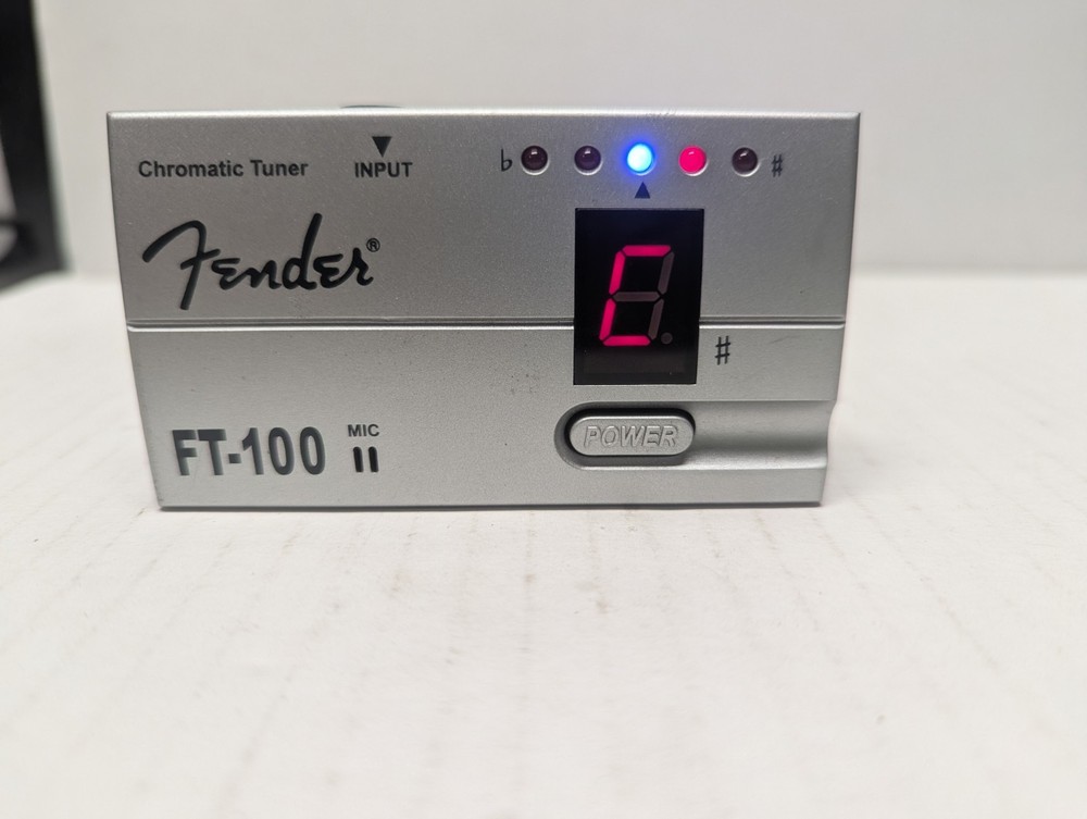 FENDER FT-100 CHROMATIC TUNER - Tested, Works!