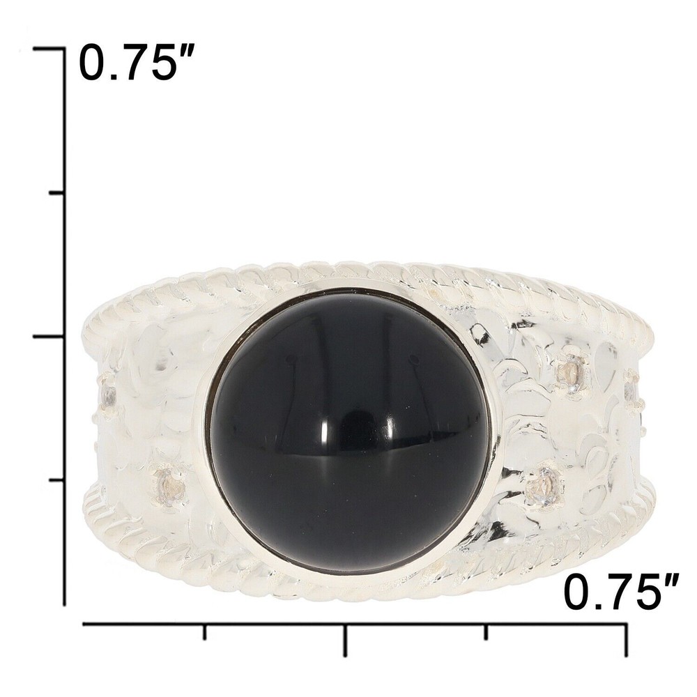 Sterling Silver Semi Mount Ring Setting Round RD 10X10mm Cabochon