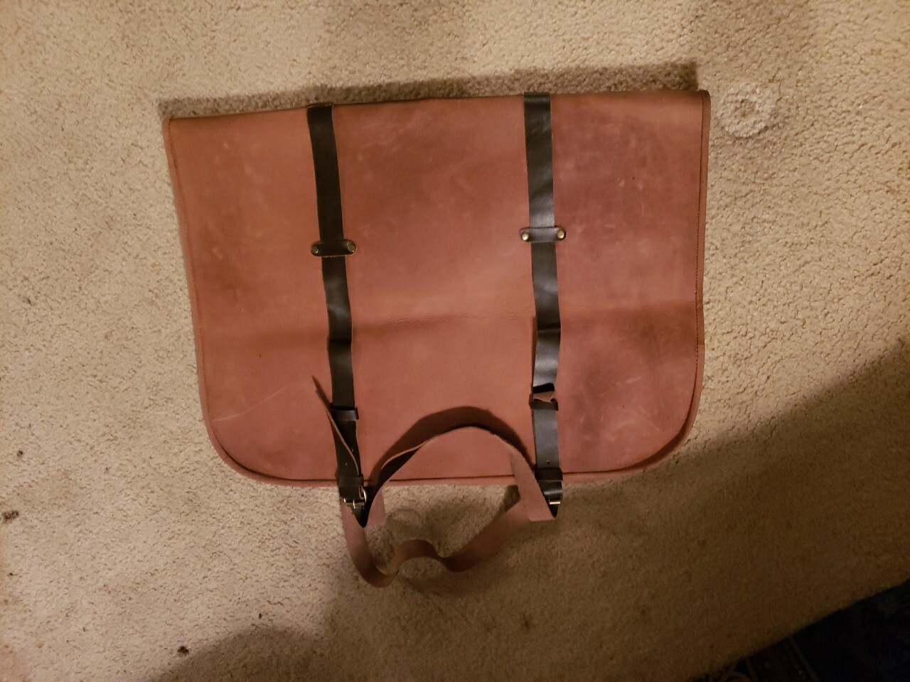 New Heavy-Duty Forest Ready Leather Log Carrier Firewood Tote Bag