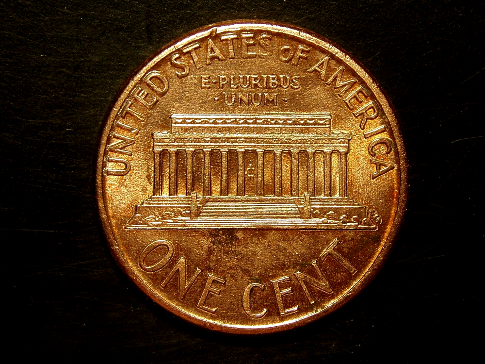 1991 CLEANED LINCOLN MEMORIAL CENT #2