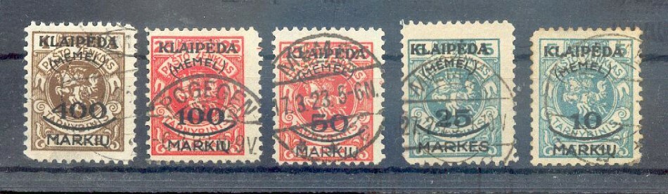 Memel 124/28 SET Gest. 50EUR (71925)