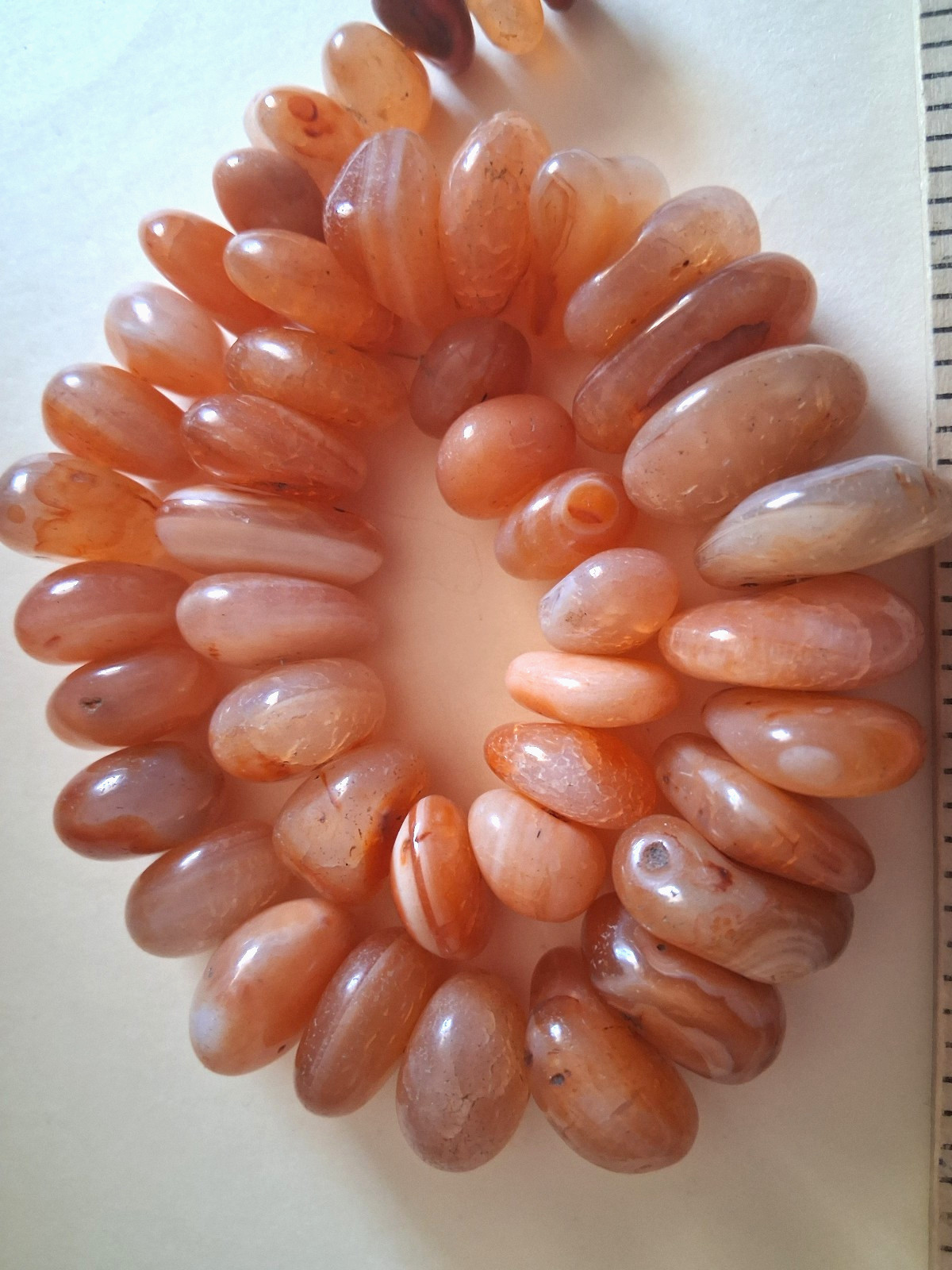GORGEOUS Carnelian 45 Jumbo Beads 23 - 12 mm 17 Inch Strand MAKE OFFERS!