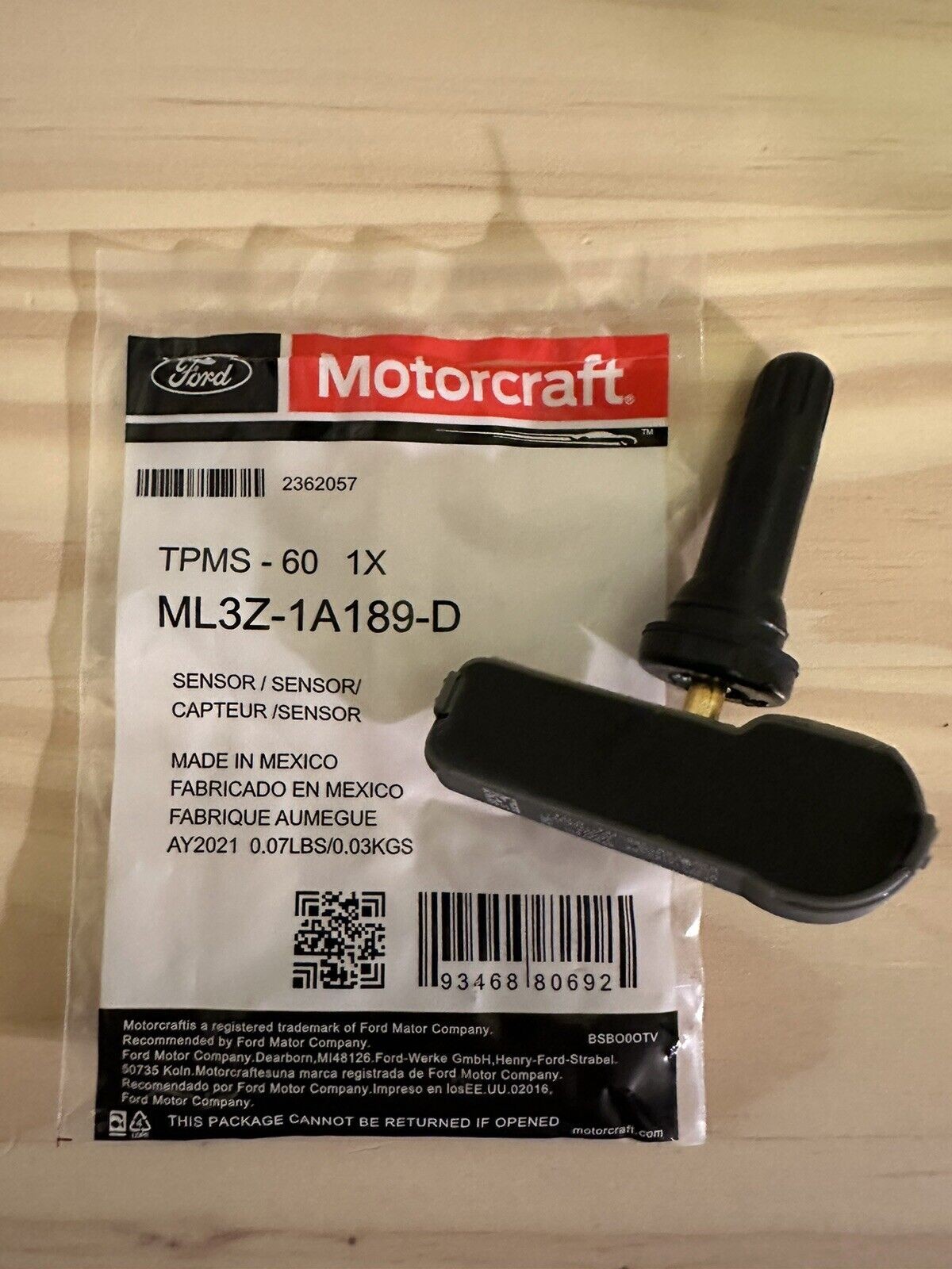 New OEM Motorcarft 433 mhz TPMS Set ML3Z-1A189-D ML3Z1A189D Fits Ford Trucks