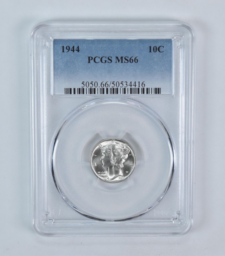 1944 Mercury Dime MS66 PCGS Blue Label