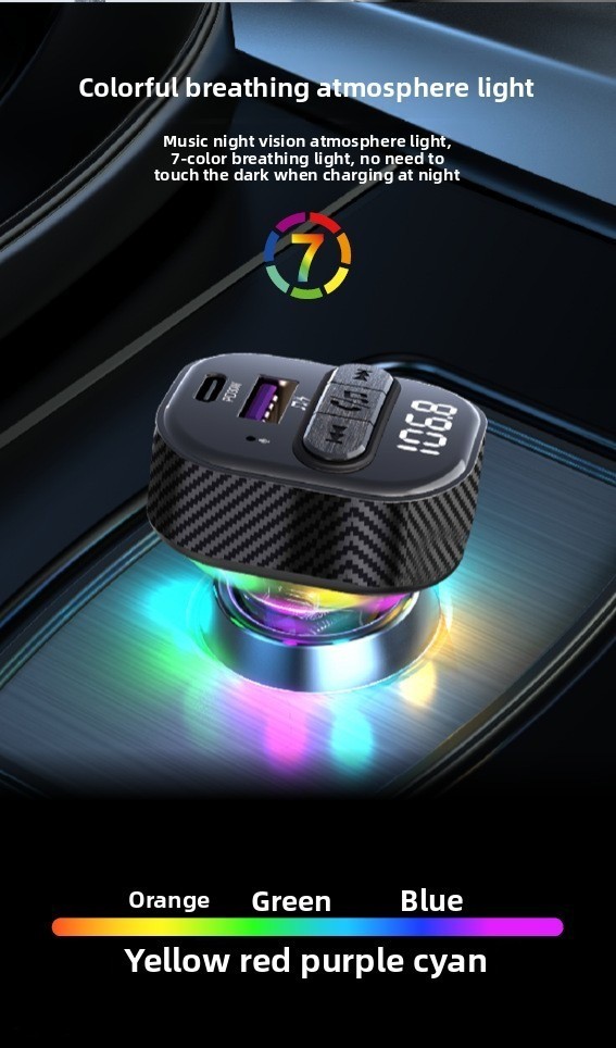 Hands-Free Bluetooth FM Transmitter MP3 Player PD Fast Car Charger