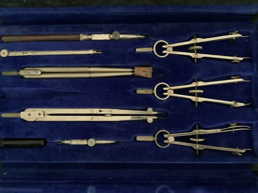 Vintage Charvos Drafting Set #814 With Original Box