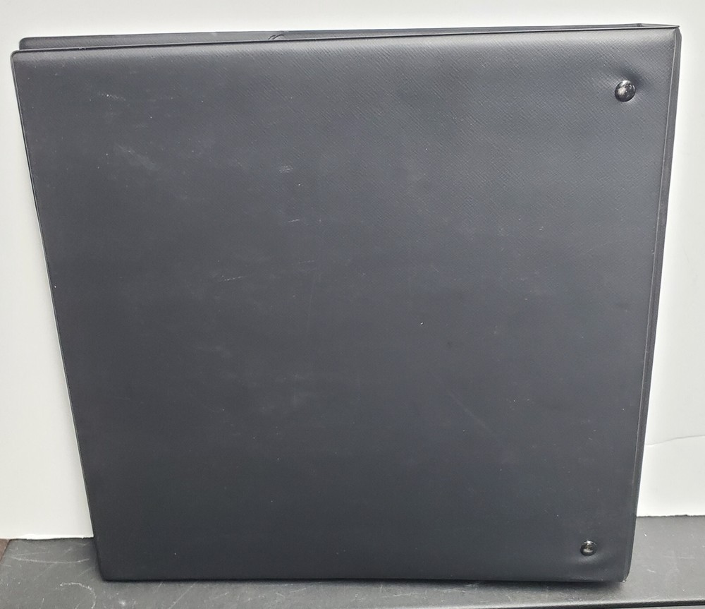 Set of 3-Ring Binders With Black 2-Sided Mint Sheet Pages, 2 Scott + 1 Unbranded