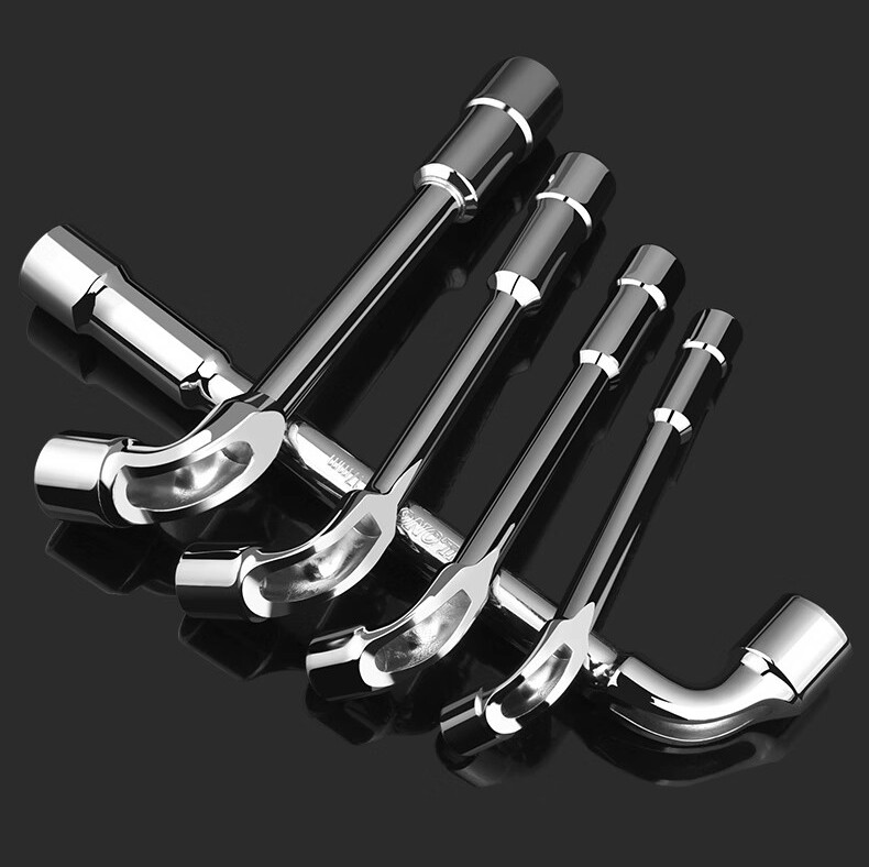 L Shaped Angled Open Hex 6 point Socket Wrench Repair Tool Hex Spanner 6~24mm