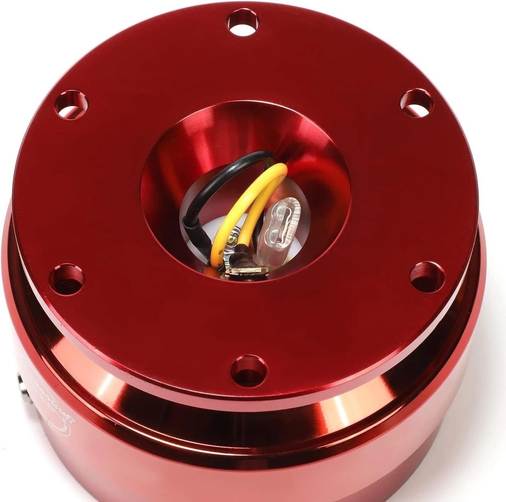 NRG Innovations SRK-200RD-TI Quick Release Steering Adapter - Red & Titanium