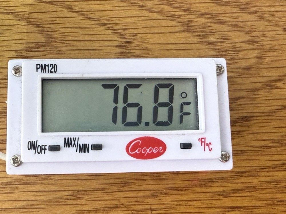 Cooper Digital Panel Thermometer -40F to 120F