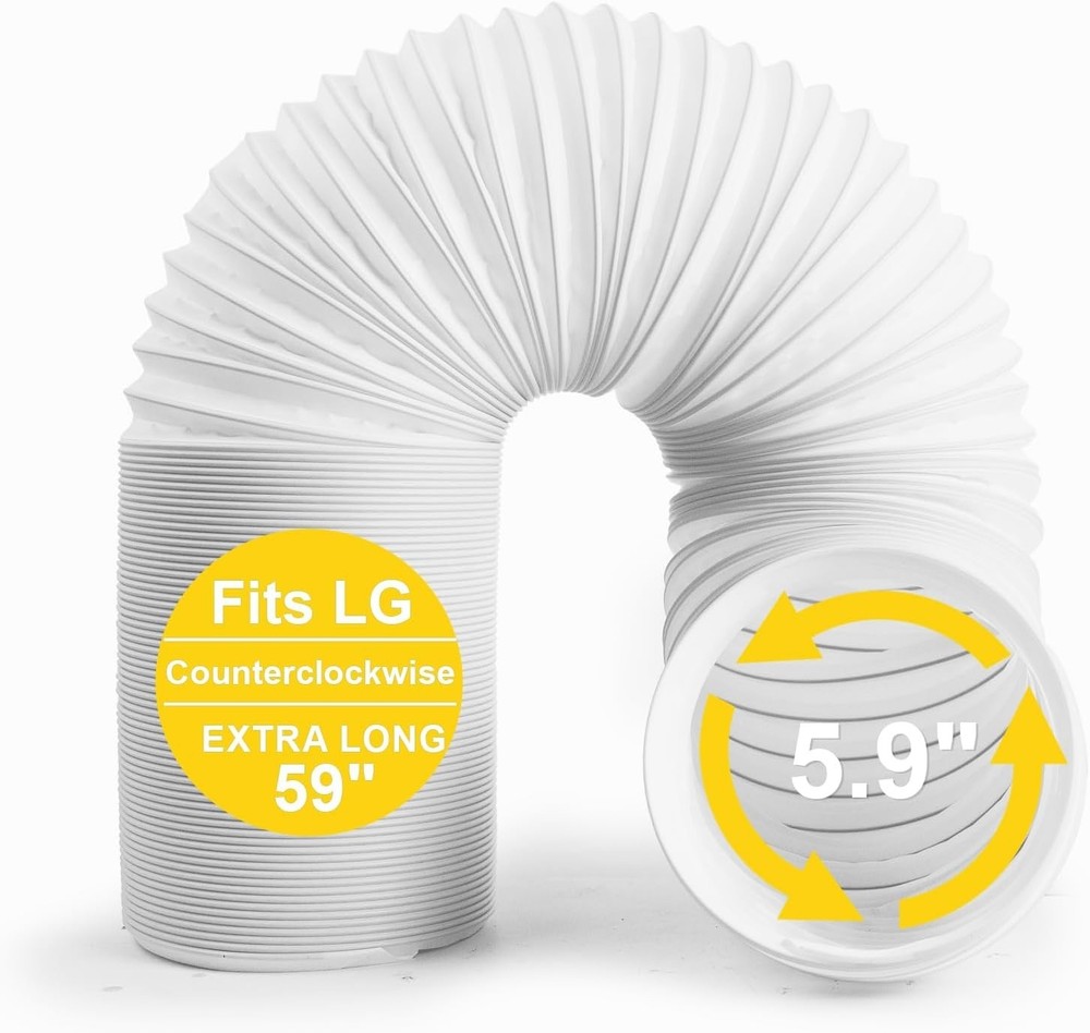 Portable Air Conditioner Hose 5.9 Diameter Anti-Clockwise Thread Universal Ac