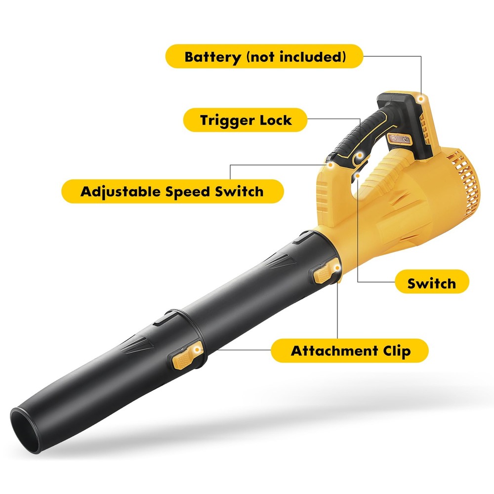 Leaf Blower Cordless Compatible with DeWalt 20V Max Battery, Brushless Electr...