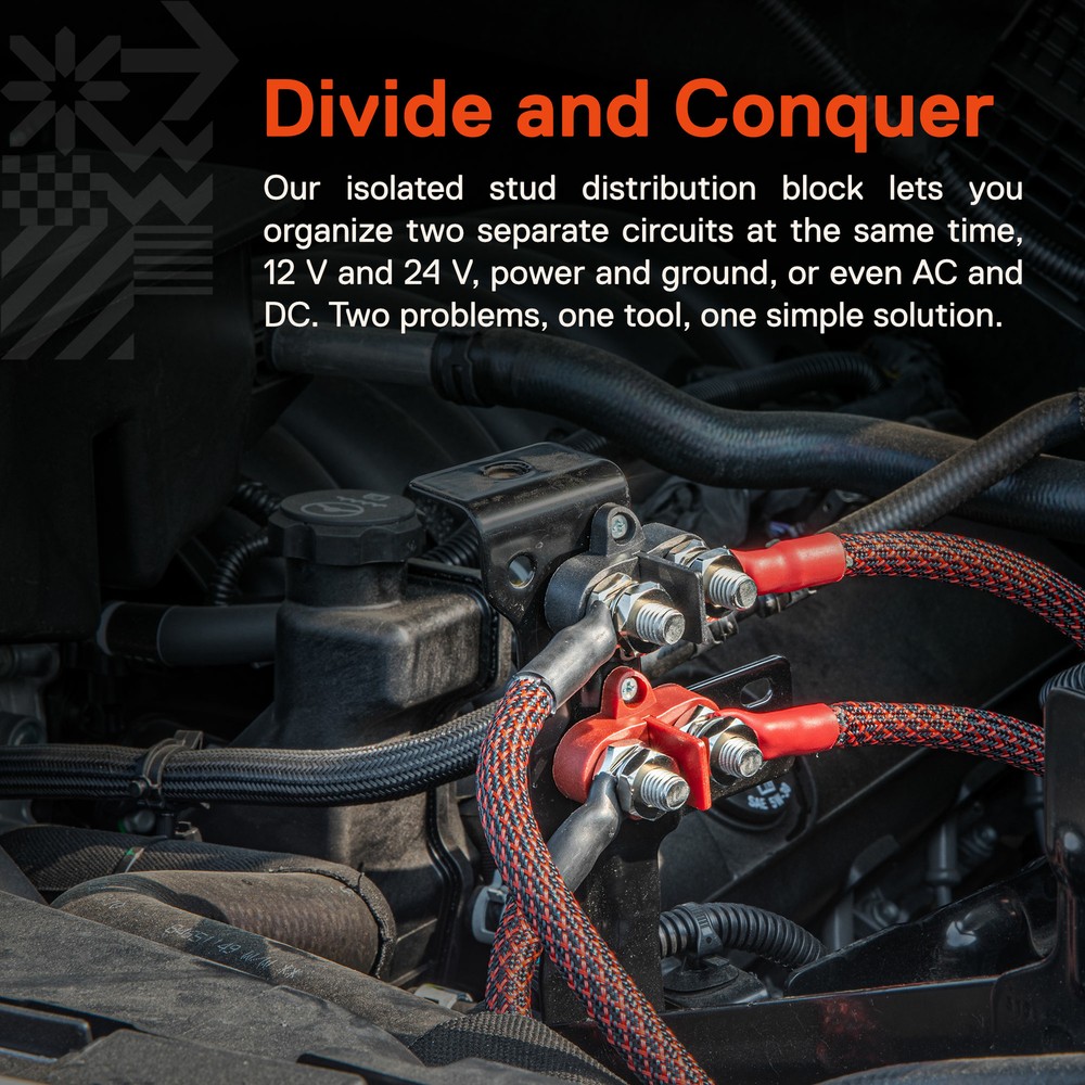 48V DC Max M10 Battery Power Distribution Terminal Isolated Stud Junction Posts