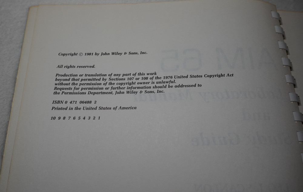 AIM 65 Laboratory Manual Study Guide Leo J. Scanlon Computer 1981 Publication