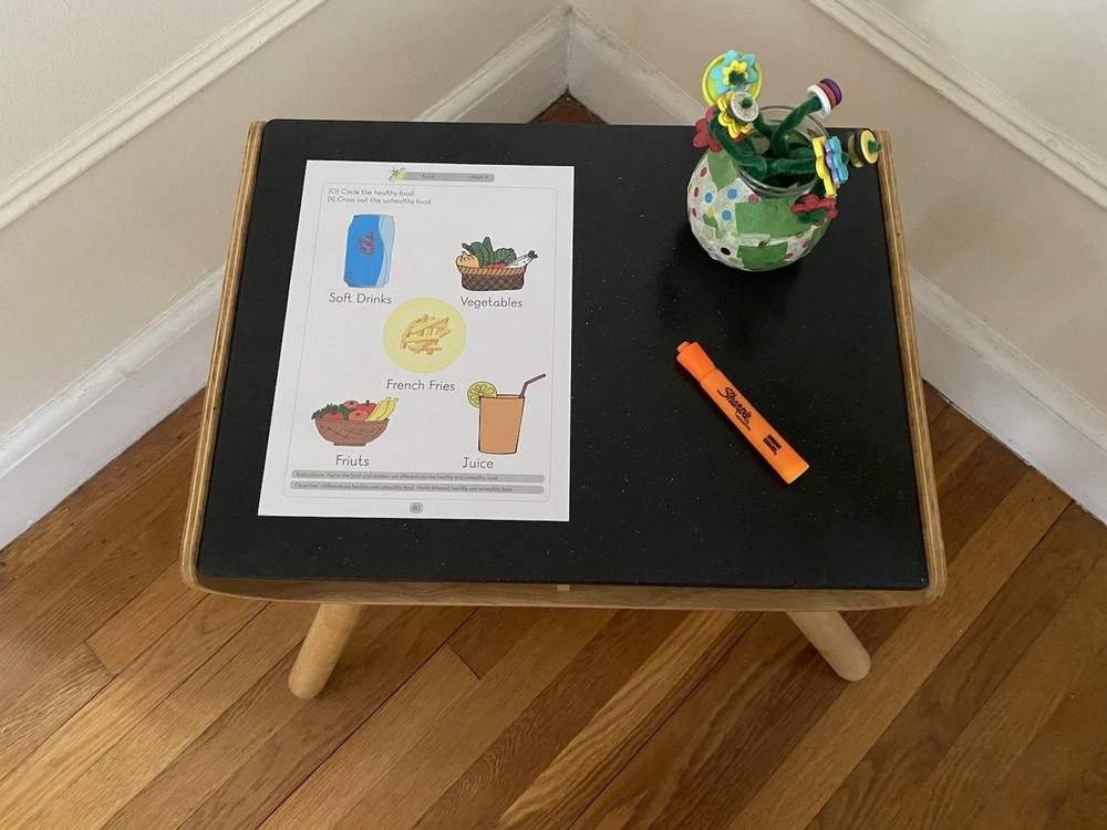 PlanToys Kids Chalkboard Table