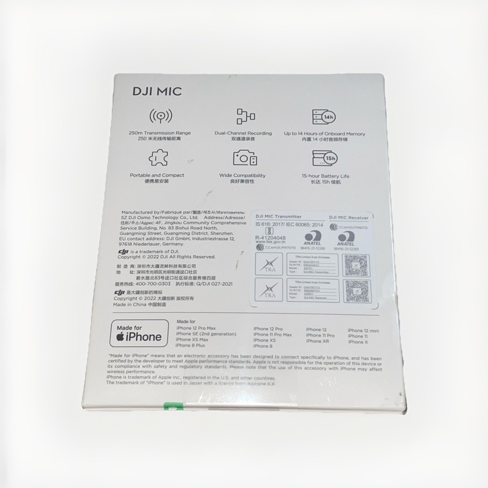 NEW DJI Mic Dual-Transmitter Compact Digital Wireless Microphone System/Recorder