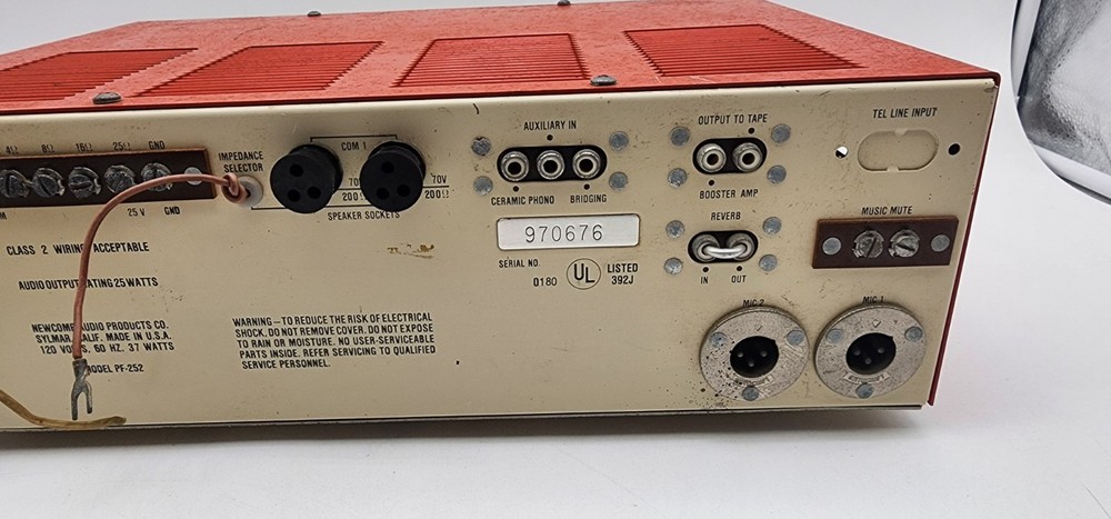 Newcomb Pathfinder PF-252 Solid State Amplifier Vintage Powers On