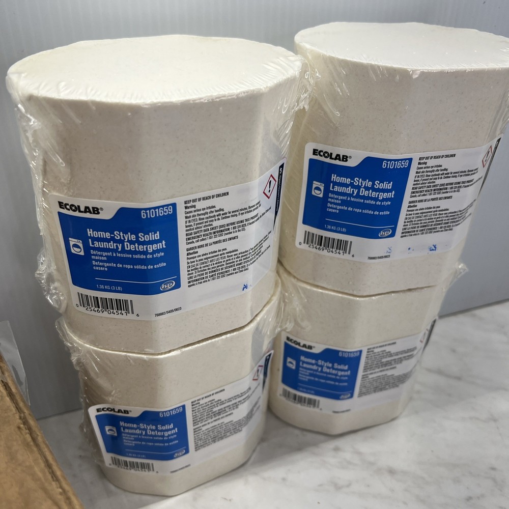 4x Ecolab Home-Style Solid Laundry Detergent 6101659