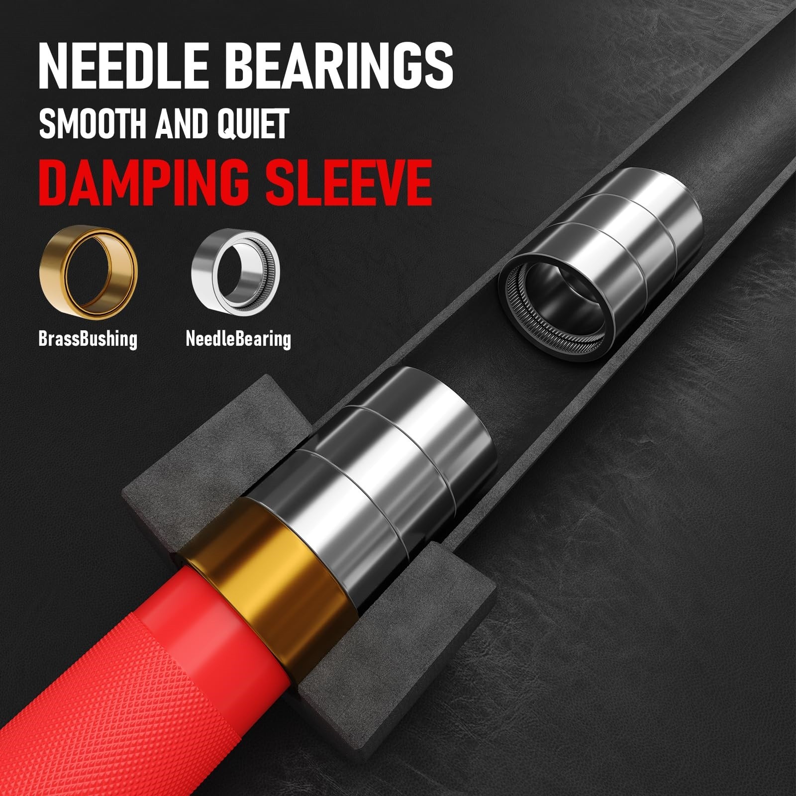 7FT Olympic Barbell, Weight Bar For Weightlifting and Powerlifting 45lb New