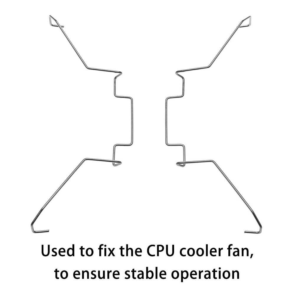 DGHAOP 4pcs Computer Mainboard CPU Radiator Fan Fixing Clip 12cm Upper Hook